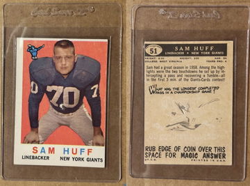 1959 Topps Sam Huff image 1
