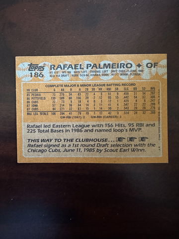 Rafael Palmeiro 1988 image 2