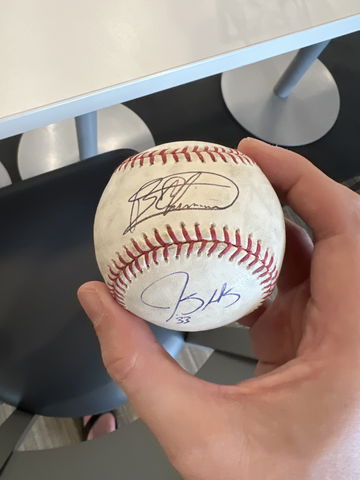 Autographed baseball image 1